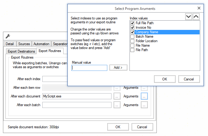 Sample Argument Configurator